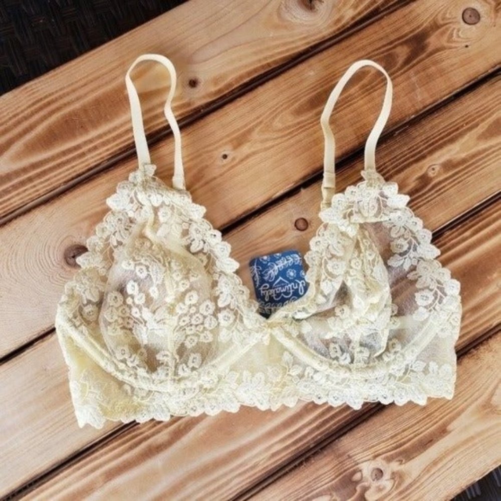 34C Free People Veronica Bra in Yellow